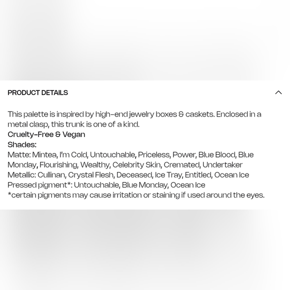 JEFFREE STAR COSMETICS Blue Blood ARTISTRY Pallette 18 Eyeshadows NWT - Picture 15 of 16